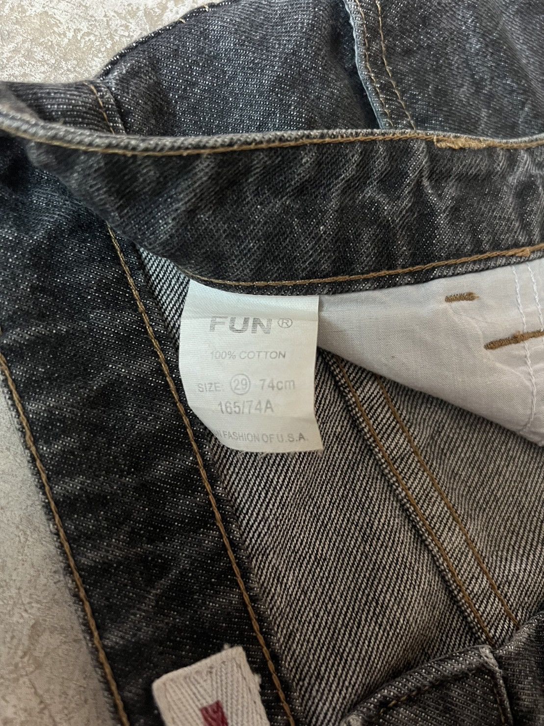 Japanese Brand Fun Denim Big Pocket Pants Size US 29 - 8 Thumbnail