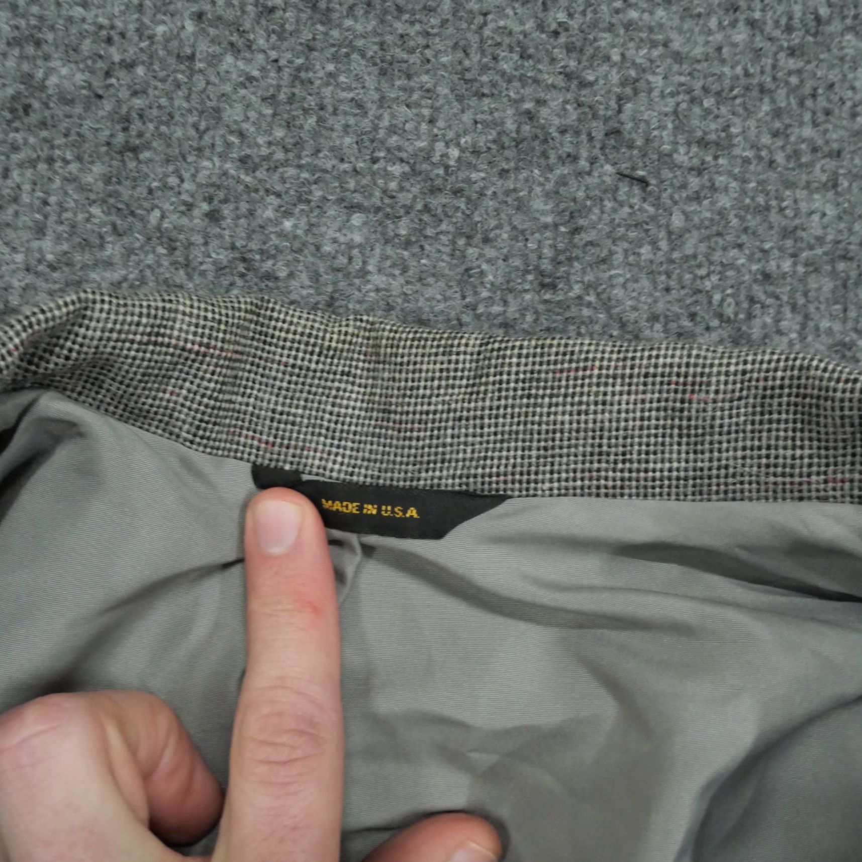 Vintage VINTAGE Pioneer Wear Jacket Blazer 44L 44 Long Grey Wool Blend Mens Size 44R - 3 Thumbnail