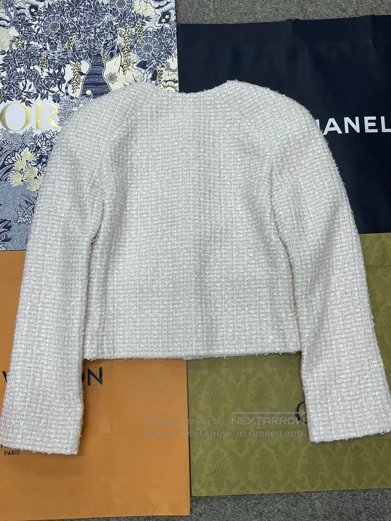 Chanel Chanel 25K beige tweed coat Size XS / US 0-2 / IT 36-38 - 3 Thumbnail