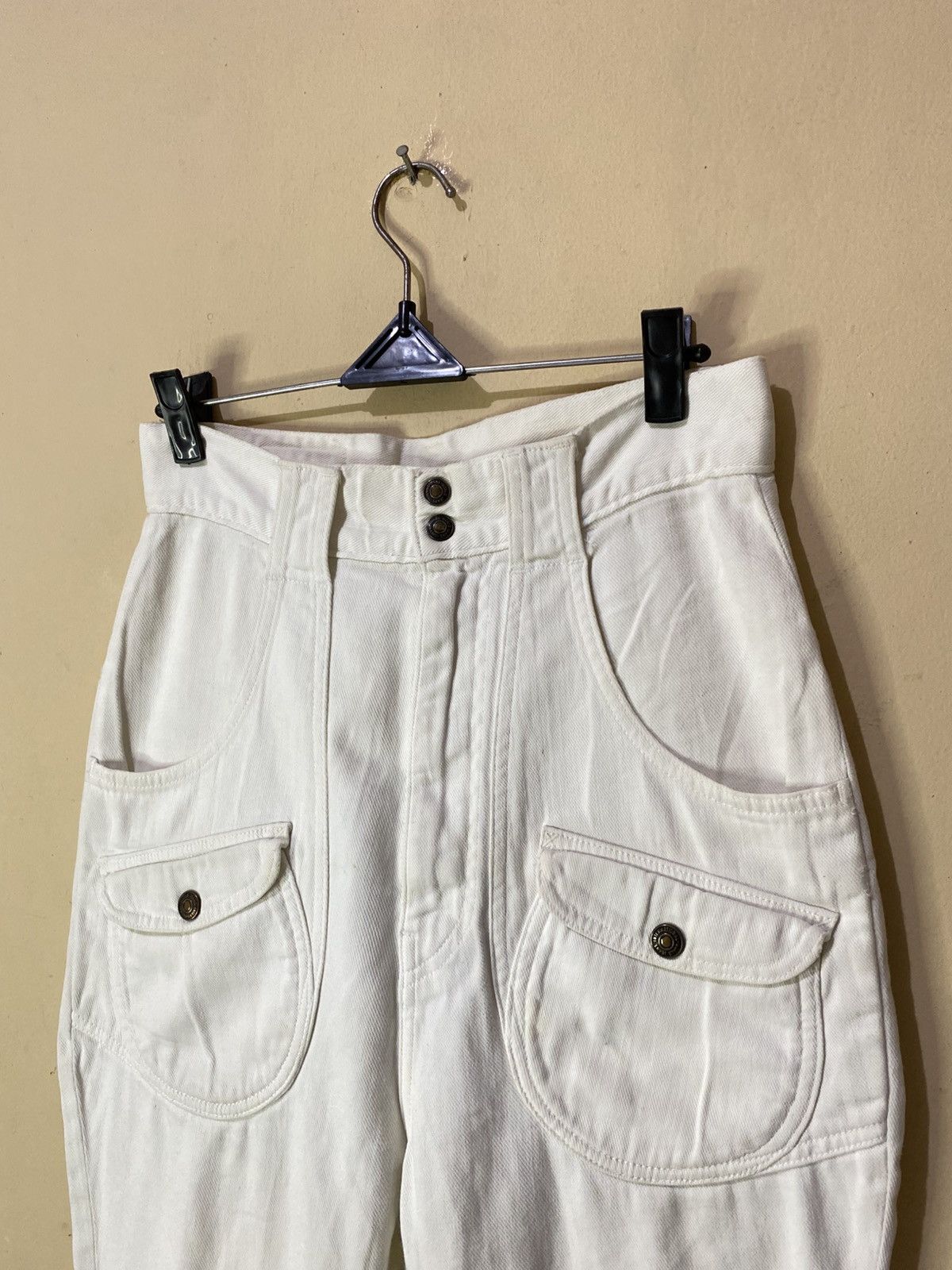 Kapital Kapital Japan White Denim Buckleback Size US 27 - 3 Thumbnail