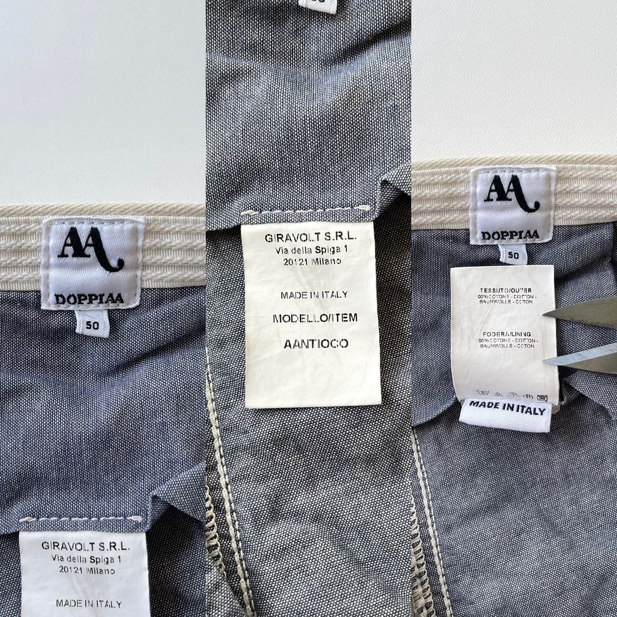 Doppiaa Doppiaa AA Aantioco Cotton Chino Pants White Luxury Basic Size US 34 / EU 50 - 11 Thumbnail