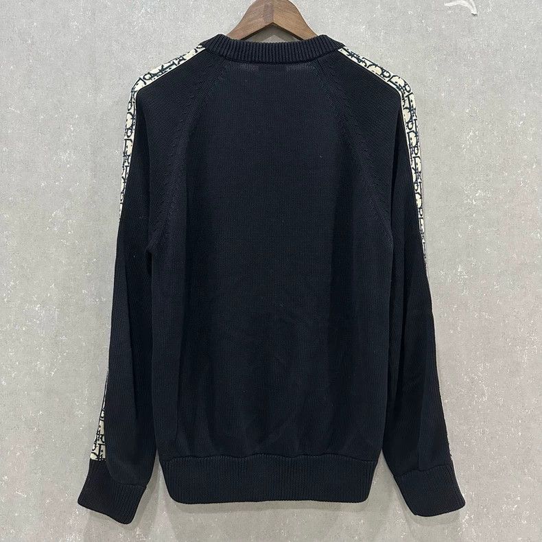 Dior Dior Black and blue arm full logo sweater Size US S / EU 44-46 / 1 - 2 Thumbnail