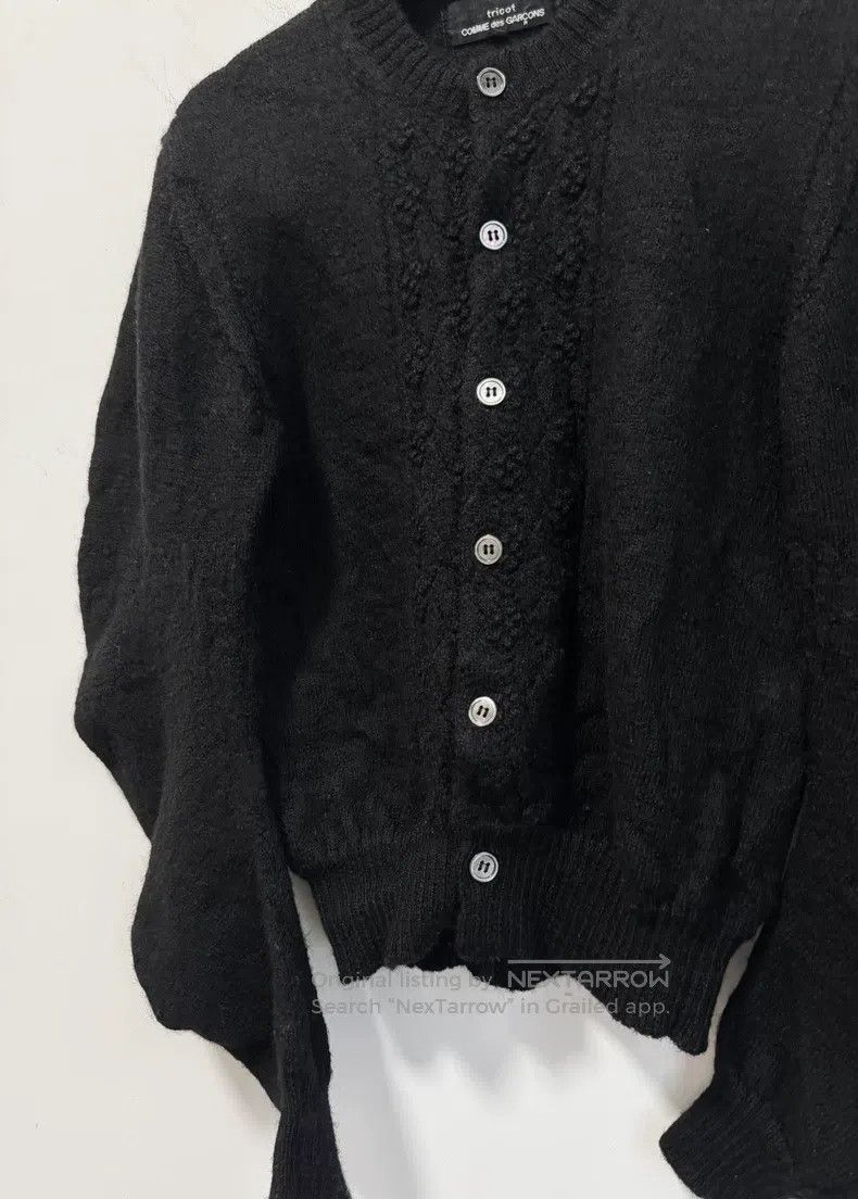 Comme des Garcons Comme Des Garcons Black Wool Batwing Sleeve Knit Cardigan Size S / US 4 / IT 40 - 2 Thumbnail
