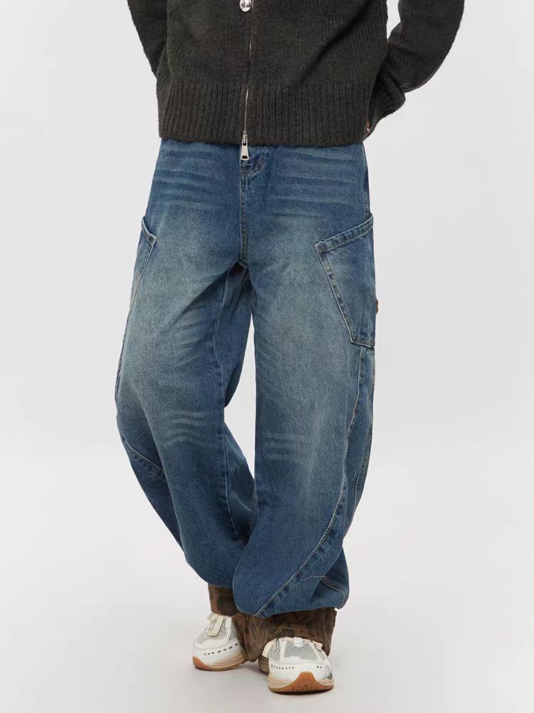Designer × Jean × Vintage Washed Vintage Machete Large Pocket Y2K Jeans Size US 34 / EU 50 - 4 Thumbnail