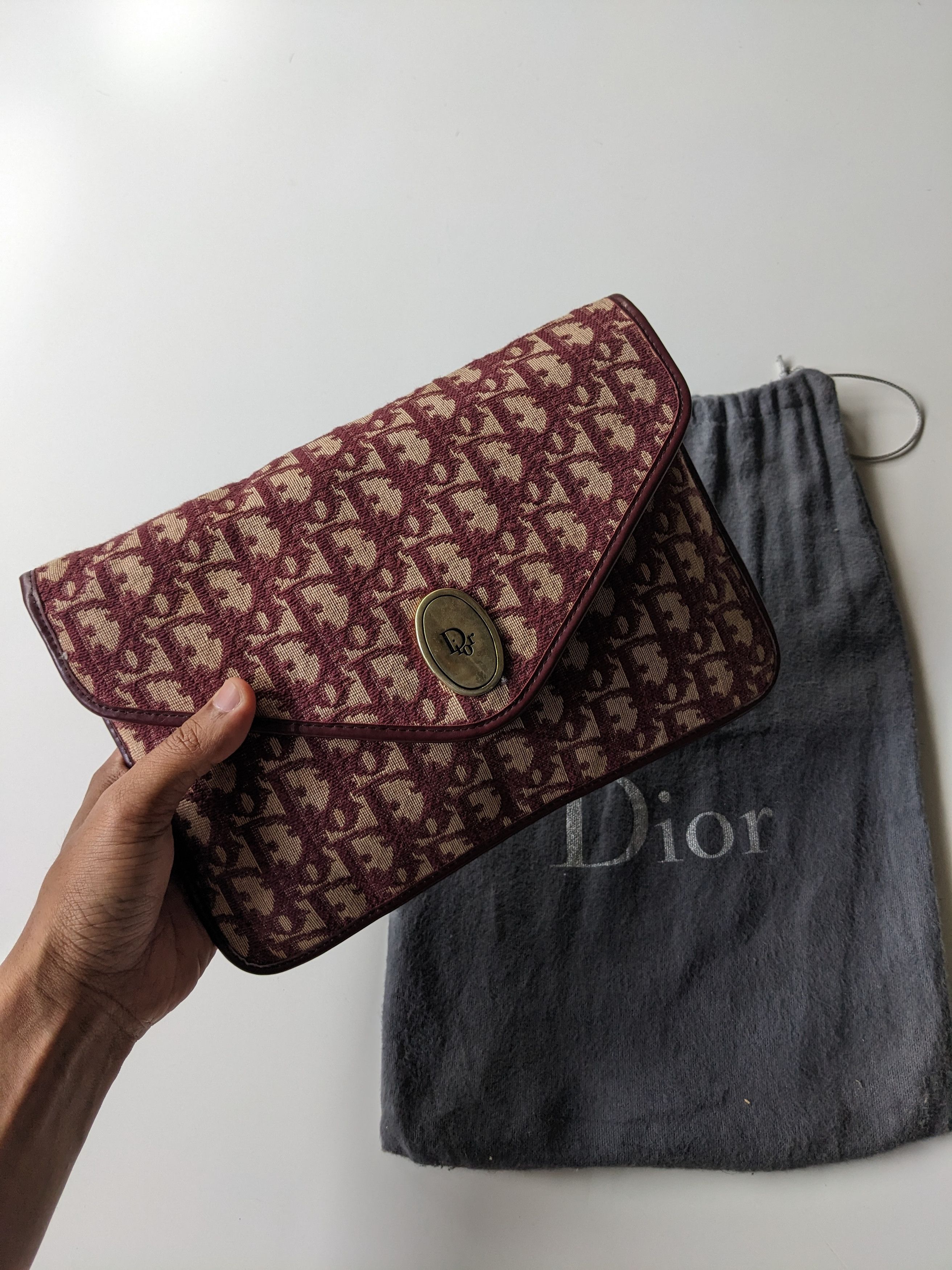 Dior × Vintage Vintage Dior Diorissimo Envelope Clutch Size ONE SIZE - 1 Thumbnail