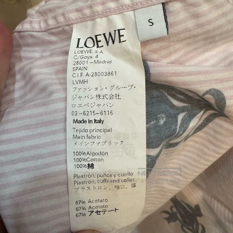 Loewe Loewe Asymmetric Printed Classic Silk Shirt Size S / US 4 / IT 40 - 3 Thumbnail