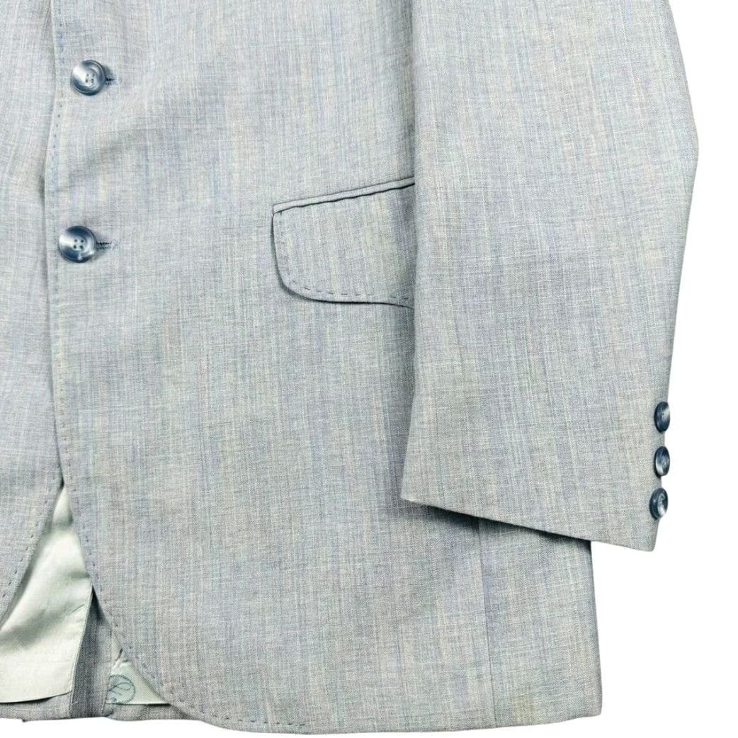 Vintage VINTAGE Lasso Sport Coat Men Wool 40L Blue 2 Piece Geometric 90s Western Cowboy Jacket Mens Size US XXS / EU 40 - 4 Thumbnail