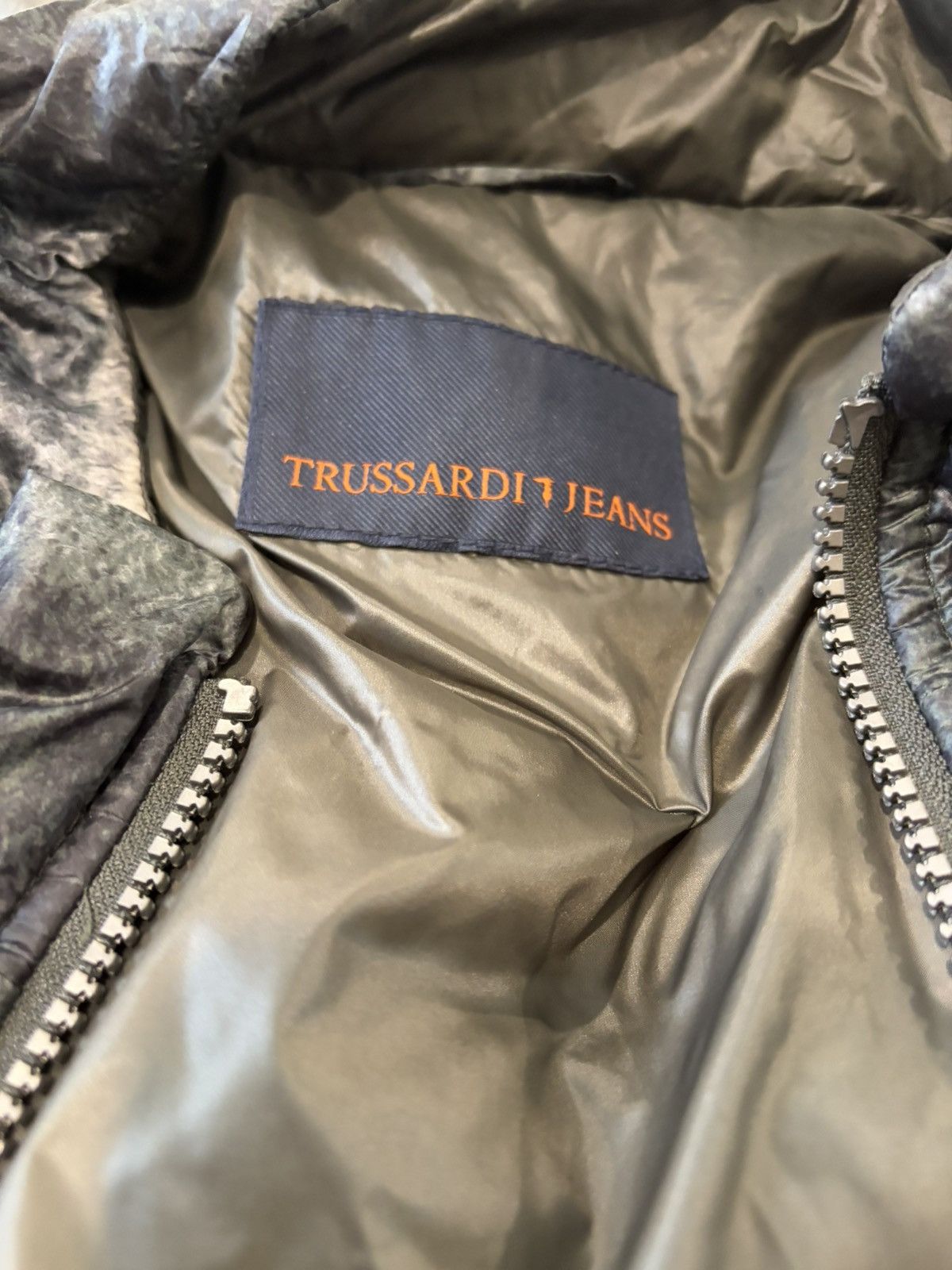 Trussardi New Trussardi puffer jacket in green/gray Size US M / EU 48-50 / 2 - 8 Thumbnail