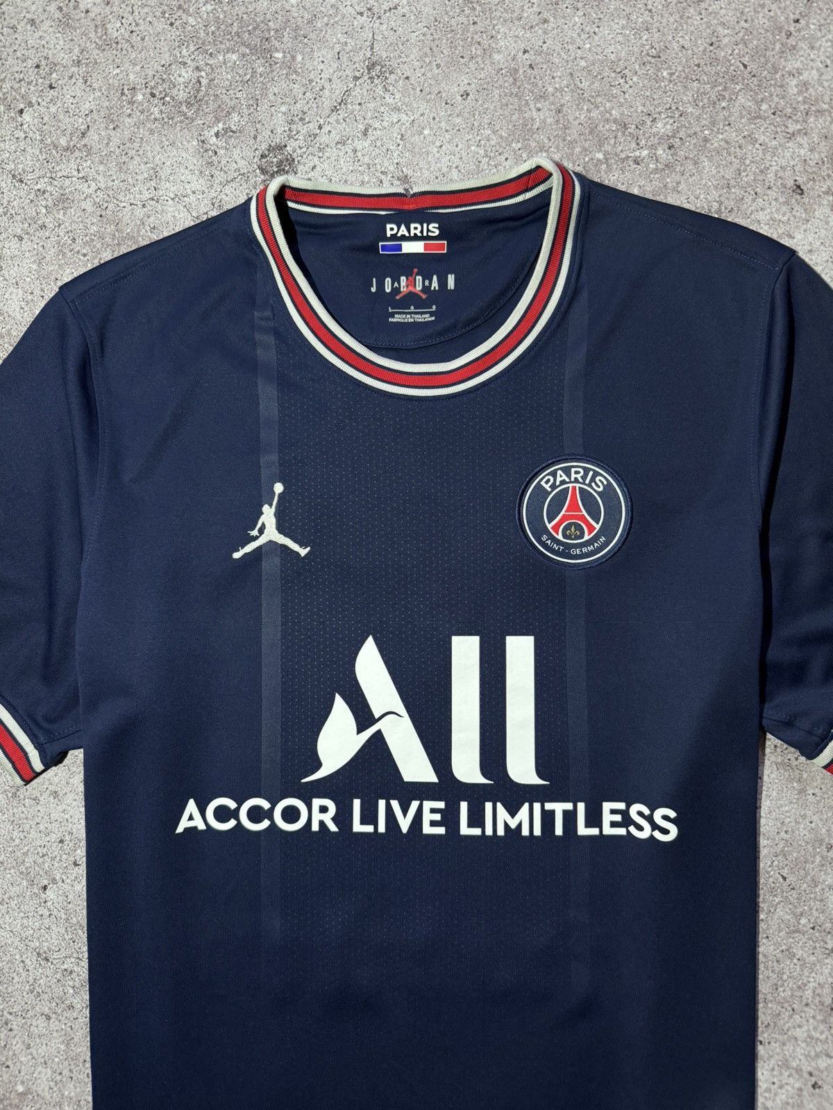 Jordan Brand Paris Saint-Germain 2021-22 Sergio Ramos Home Soccer Jersey Size US L / EU 52-54 / 3 - 7 Thumbnail