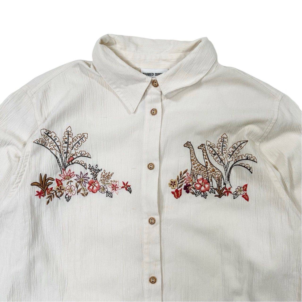 Vintage Vintage 90s Alfred Dunner Embroidered Giraffe Nature Button Size US L / EU 52-54 / 3 - 2 Thumbnail
