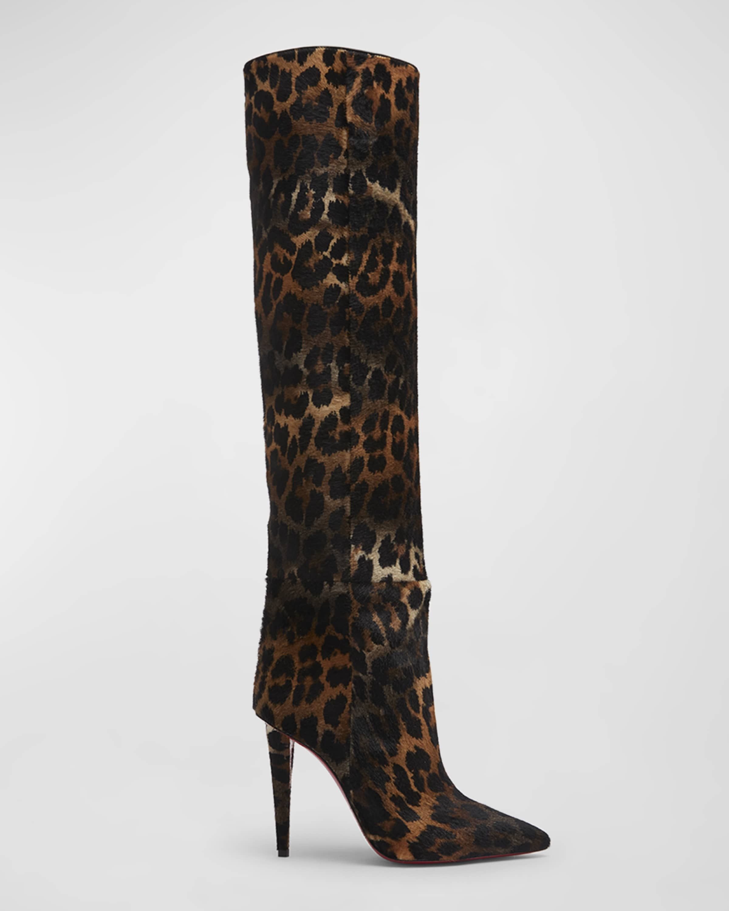 Christian Louboutin o1s1wg110924 Hight Boots in Leopard Size US 10 / IT 40 - 2 Thumbnail