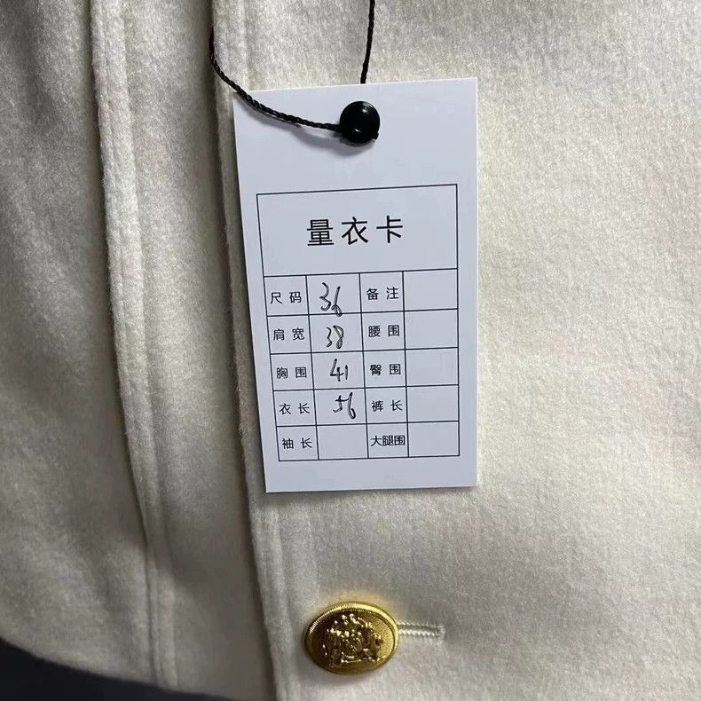 Celine Celine White Wool DoubleBreasted Short Coat Size US S / EU 44-46 / 1 - 4 Thumbnail
