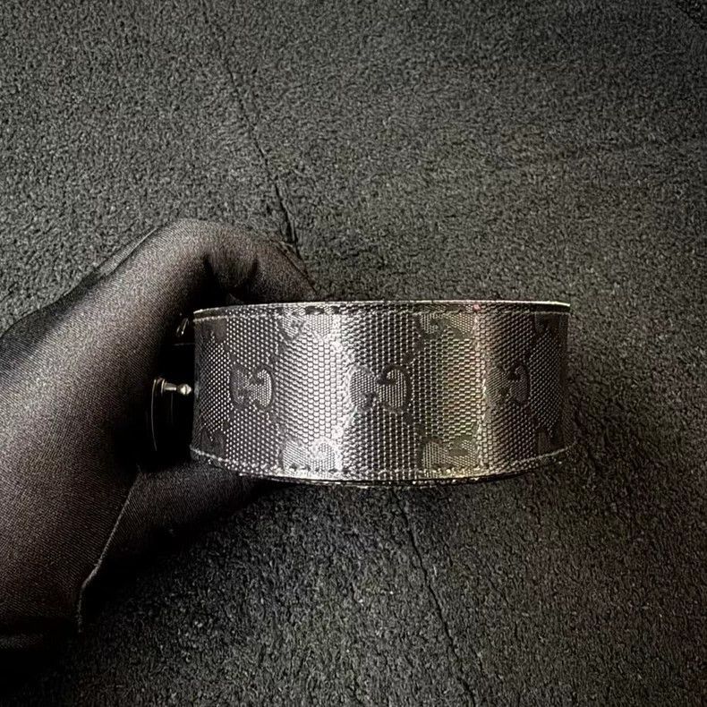 Gucci gucci black logo belt for men-2507 Size ONE SIZE - 5 Thumbnail