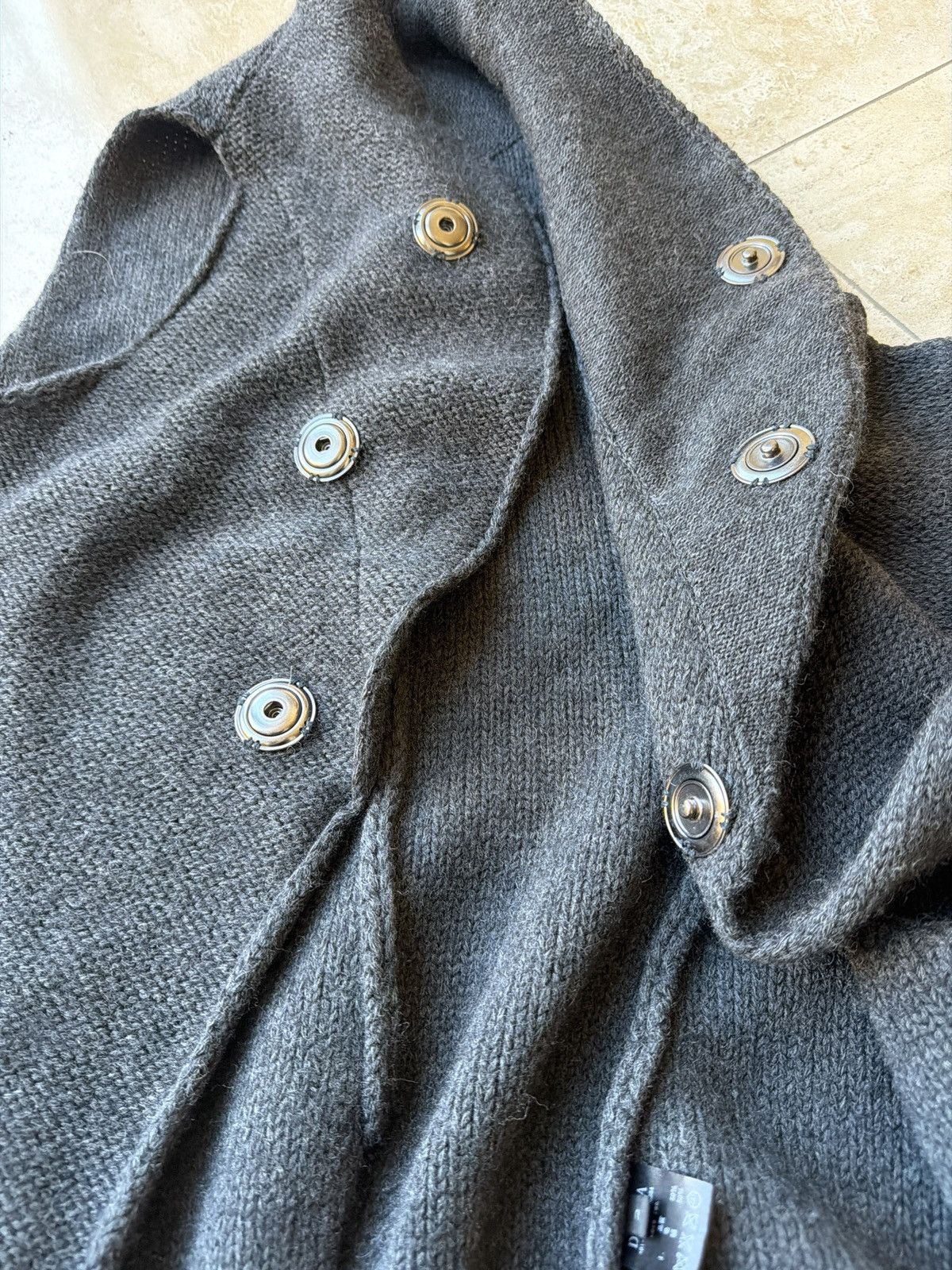 Devoa Black Anatomical knit vest wool silk darkwear like julius Size US M / EU 48-50 / 2 - 2 Thumbnail