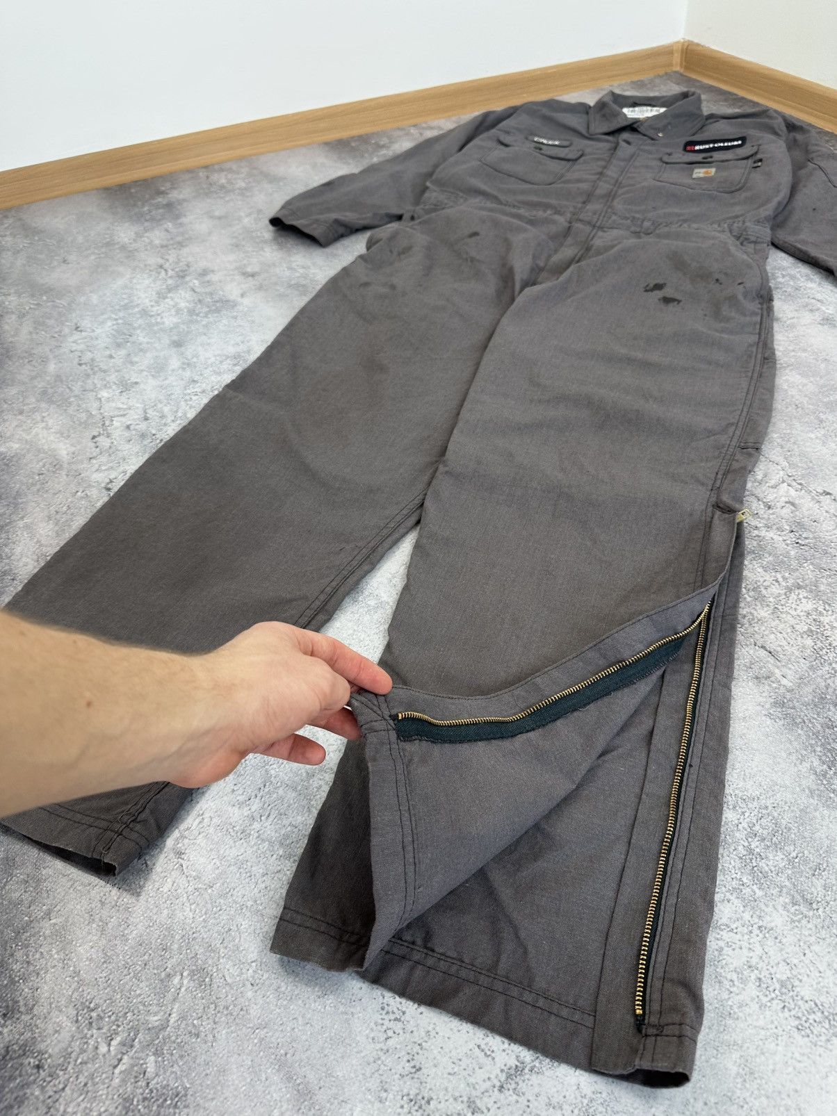 Carhartt Vintage Carhartt USA Flame Resistant Utility Work Overall Size US 36 / EU 52 - 9 Thumbnail