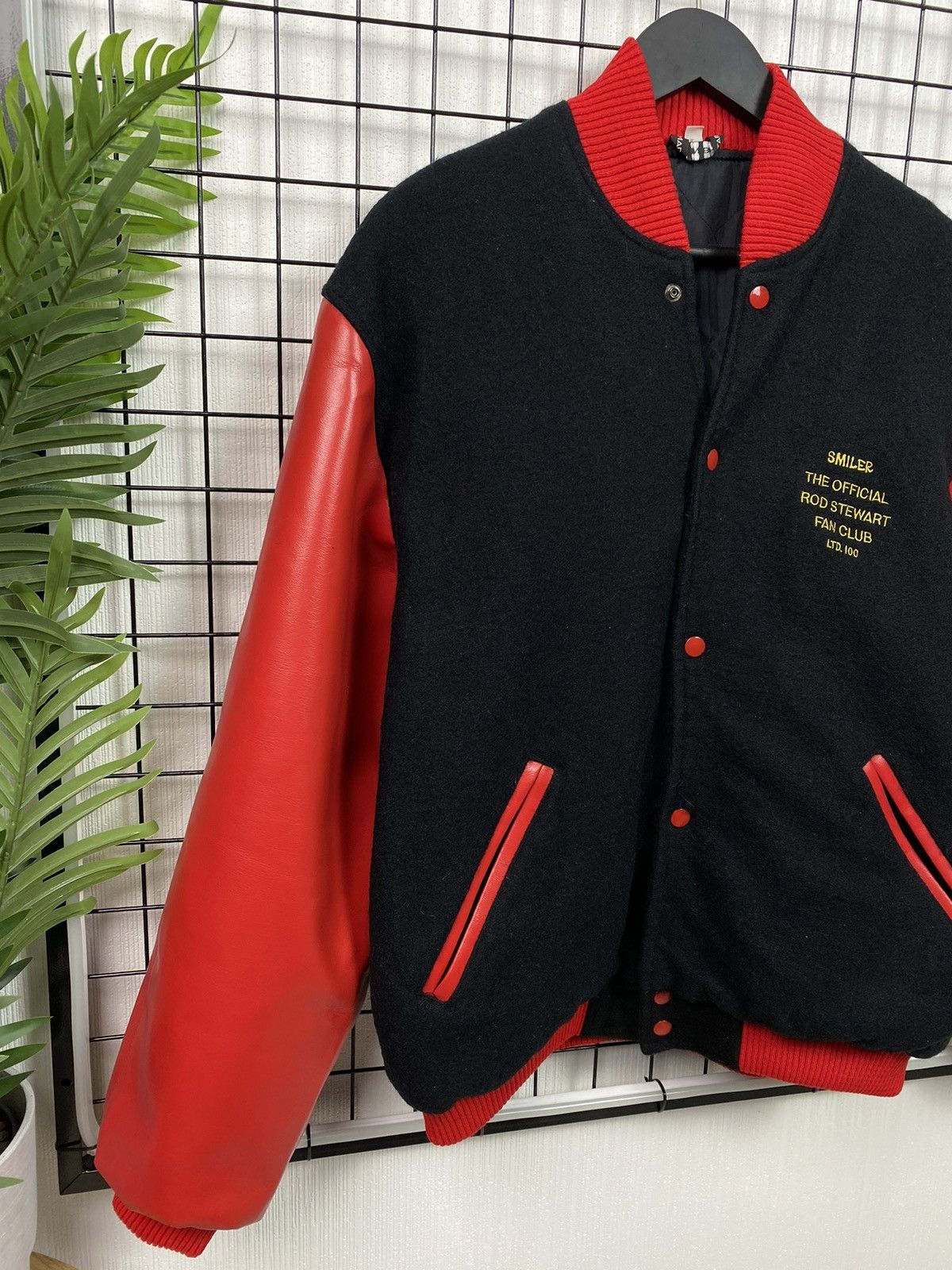 Band Tees × Vintage Super Rare Rod Stewart “Smiler” (album 1974) Varsity jacket Size US L / EU 52-54 / 3 - 7 Thumbnail