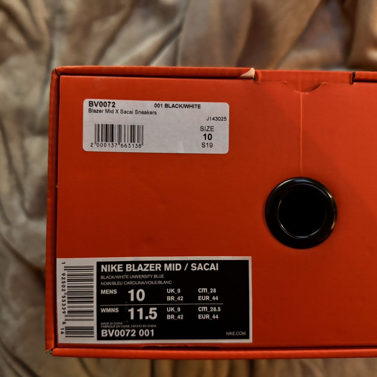 Nike × Sacai Nike Blazer Mid Sacai Black White Blue Size US 10 / EU 43 - 8 Thumbnail