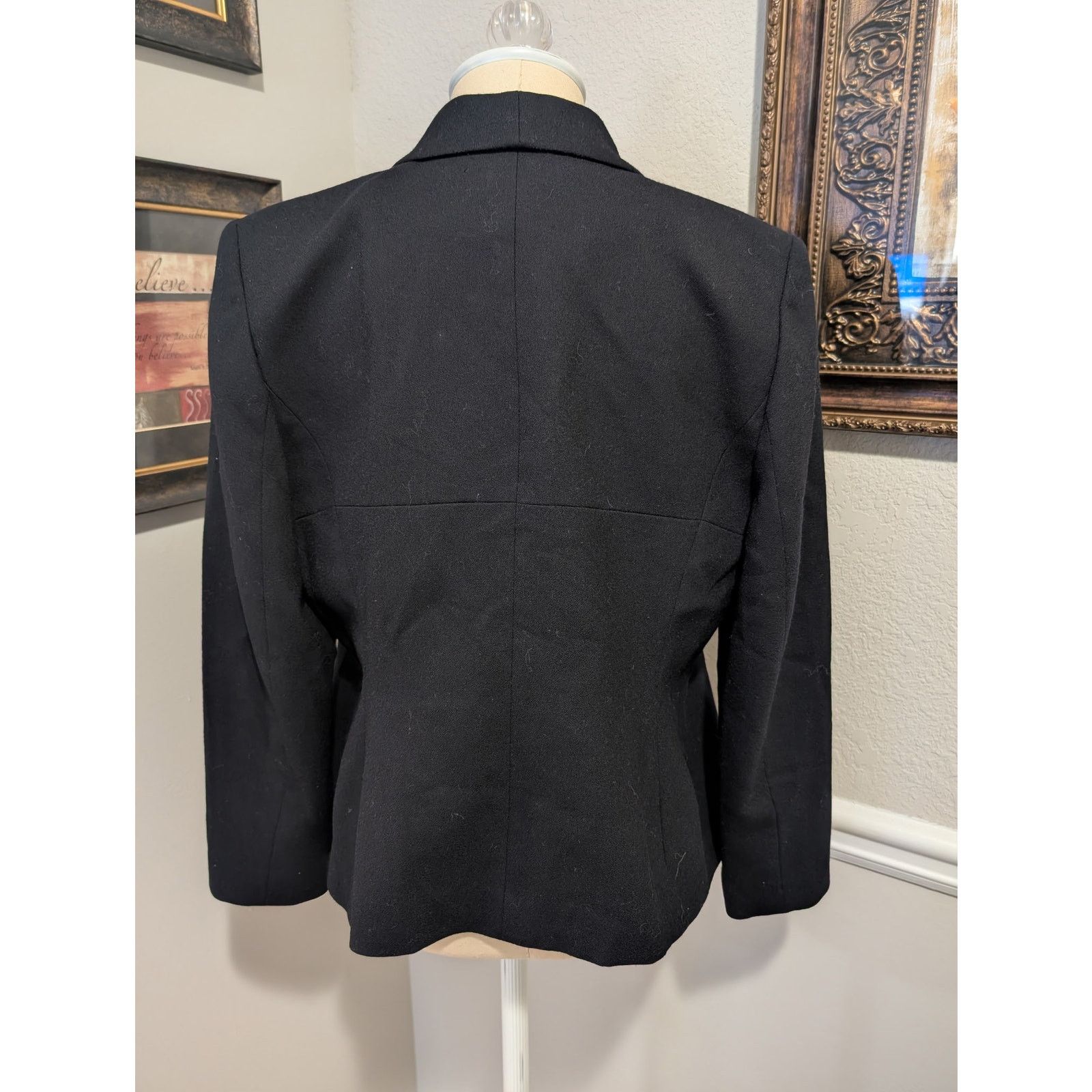 Vintage Amanda Smith Petites Vintage Wool Blazer – Women’s 8P Size M / US 6-8 / IT 42-44 - 2 Thumbnail