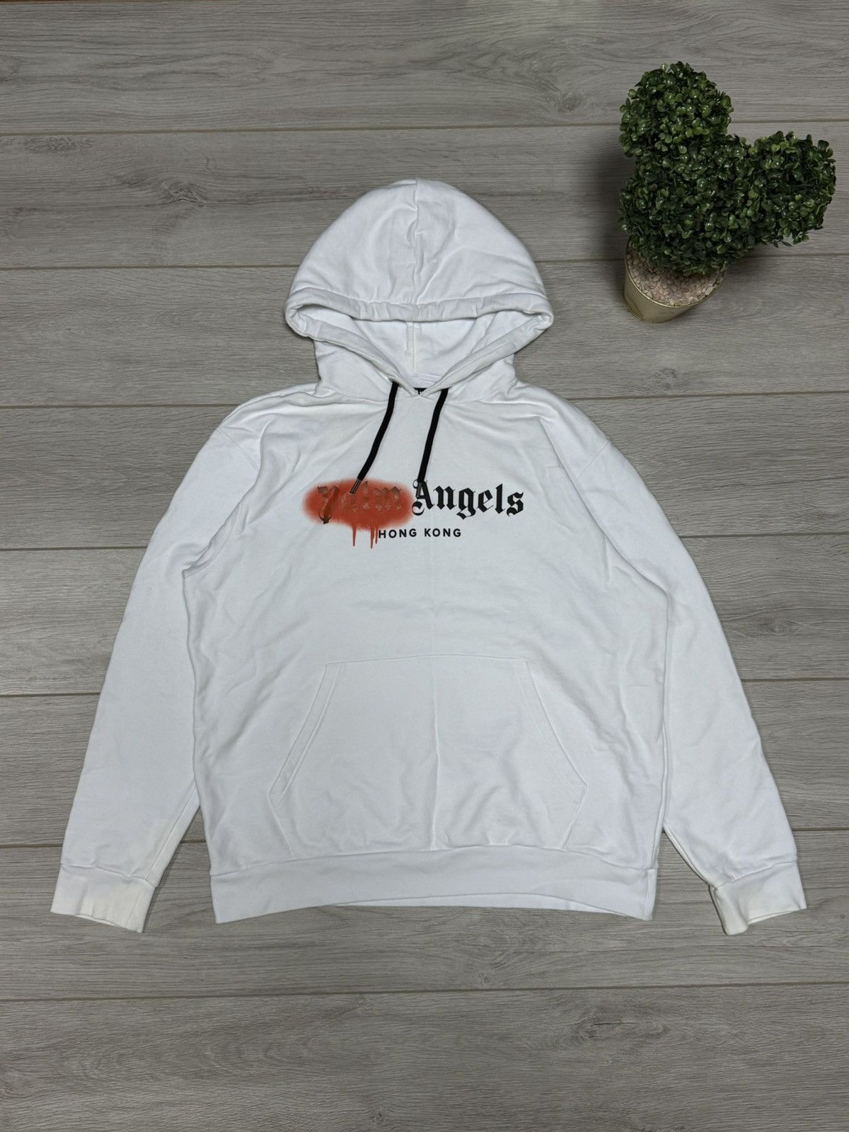 Palm Angels Palm Angels spray hoodie spell out Size US XL / EU 56 / 4 - 1 Thumbnail