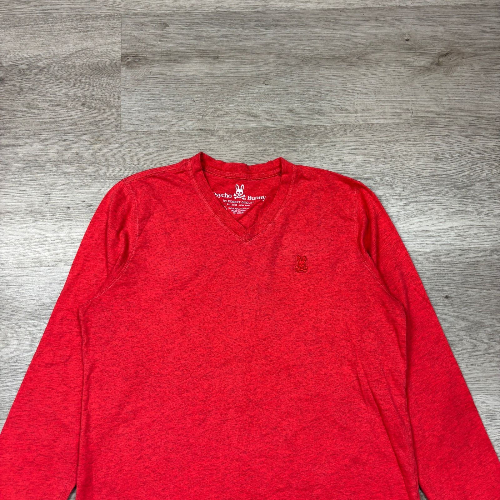 Psycho Bunny Psycho Bunny Pima V Neck Long Sleeve T Shirt Men's 4 US S Size US S / EU 44-46 / 1 - 2 Thumbnail