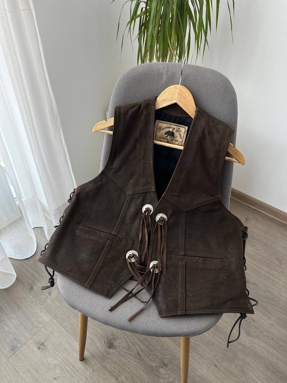 Genuine Leather × Vintage Vintage Genuine Leather Brown Cowboy West Jacket Size US M / EU 48-50 / 2 - 17 Thumbnail