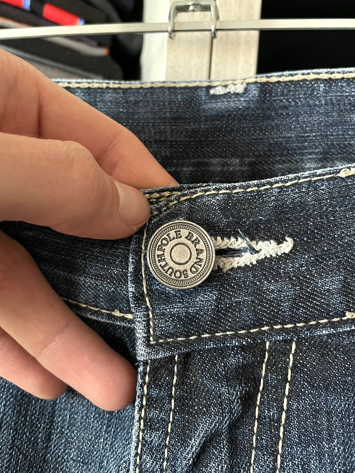 Southpole Vintage Y2K Southpole Embroidered Cyber Grunge Denim Jeans Size US 34 / EU 50 - 9 Thumbnail