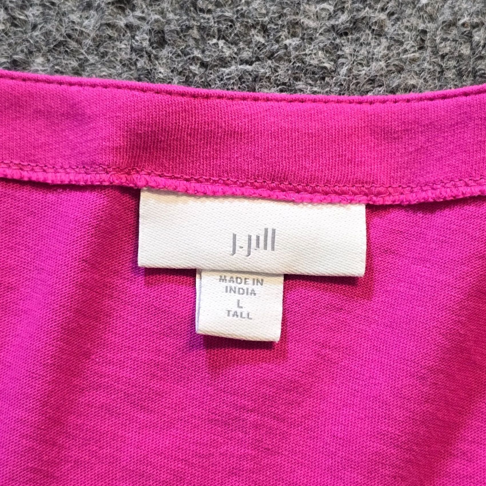 J. Jill J Jill Top Womens L Tall Pink Cotton 3/4 Sleeve Stretch Casual Capsule Shirt Blouse Womens (Adult) Womens Ladies Size L / US 10 / IT 46 - 3 Thumbnail