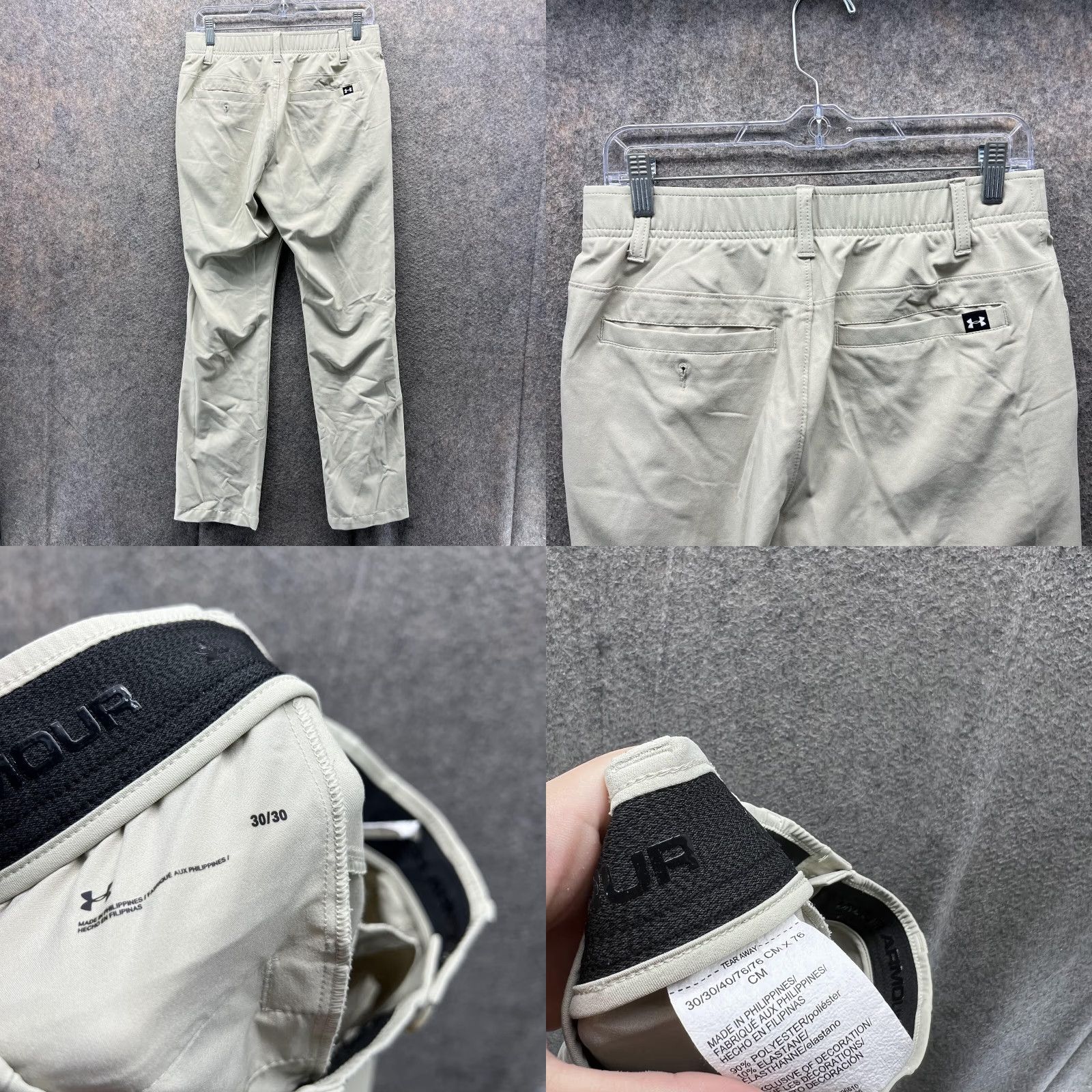 Under Armour Under Armour Pants Men 30x30 Khaki Beige Flat Front Chino Print? No—Beige Flat Front UA Stretch Golf Pants Men 30x30 Regular Size US 30 / EU 46 - 8 Thumbnail