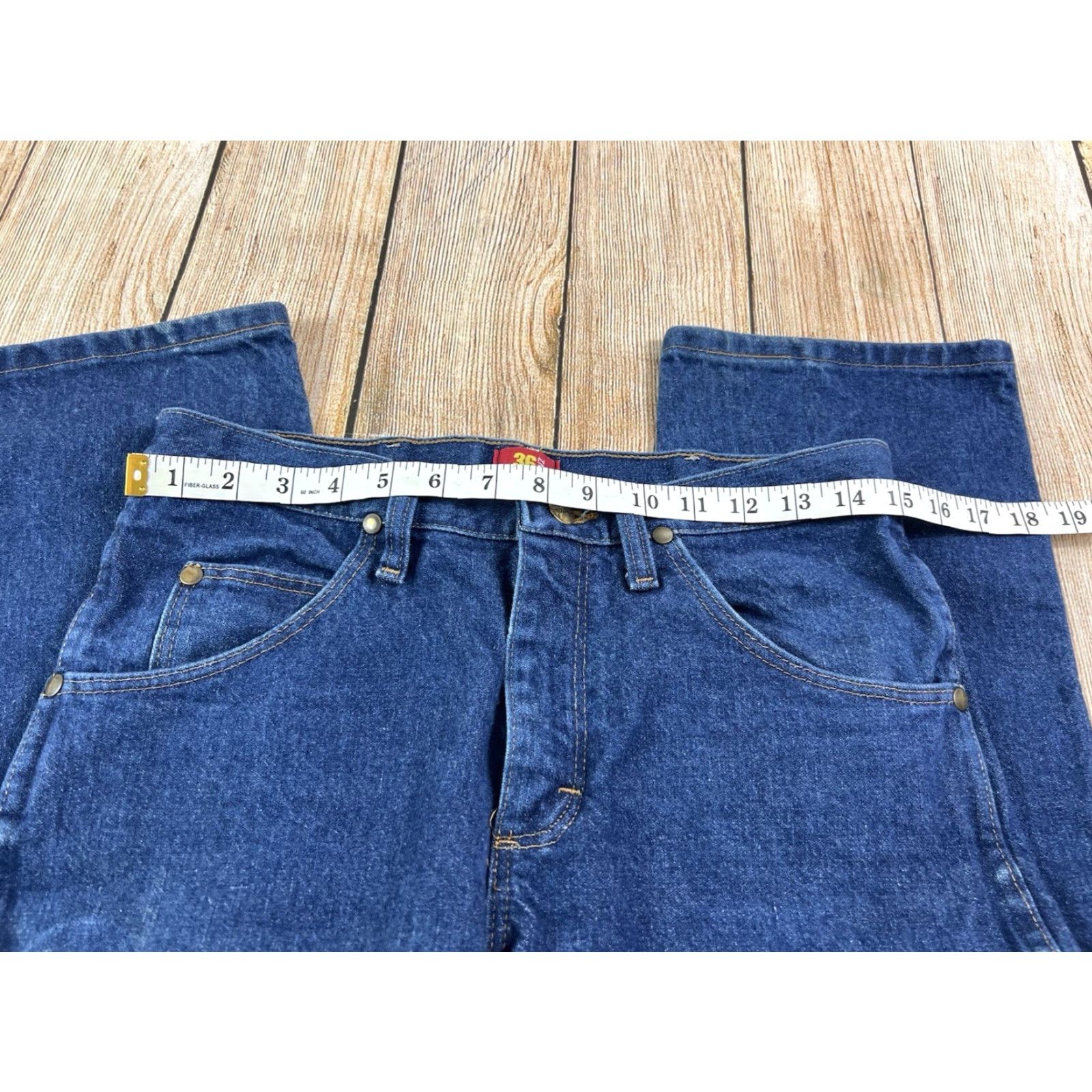 Wrangler VINTAGE Wrangler Jeans Mens Slim Denim Blue 30x32 36MWZ Western Cowboy Retro 5-Pocket Size US 30 / EU 46 - 5 Thumbnail