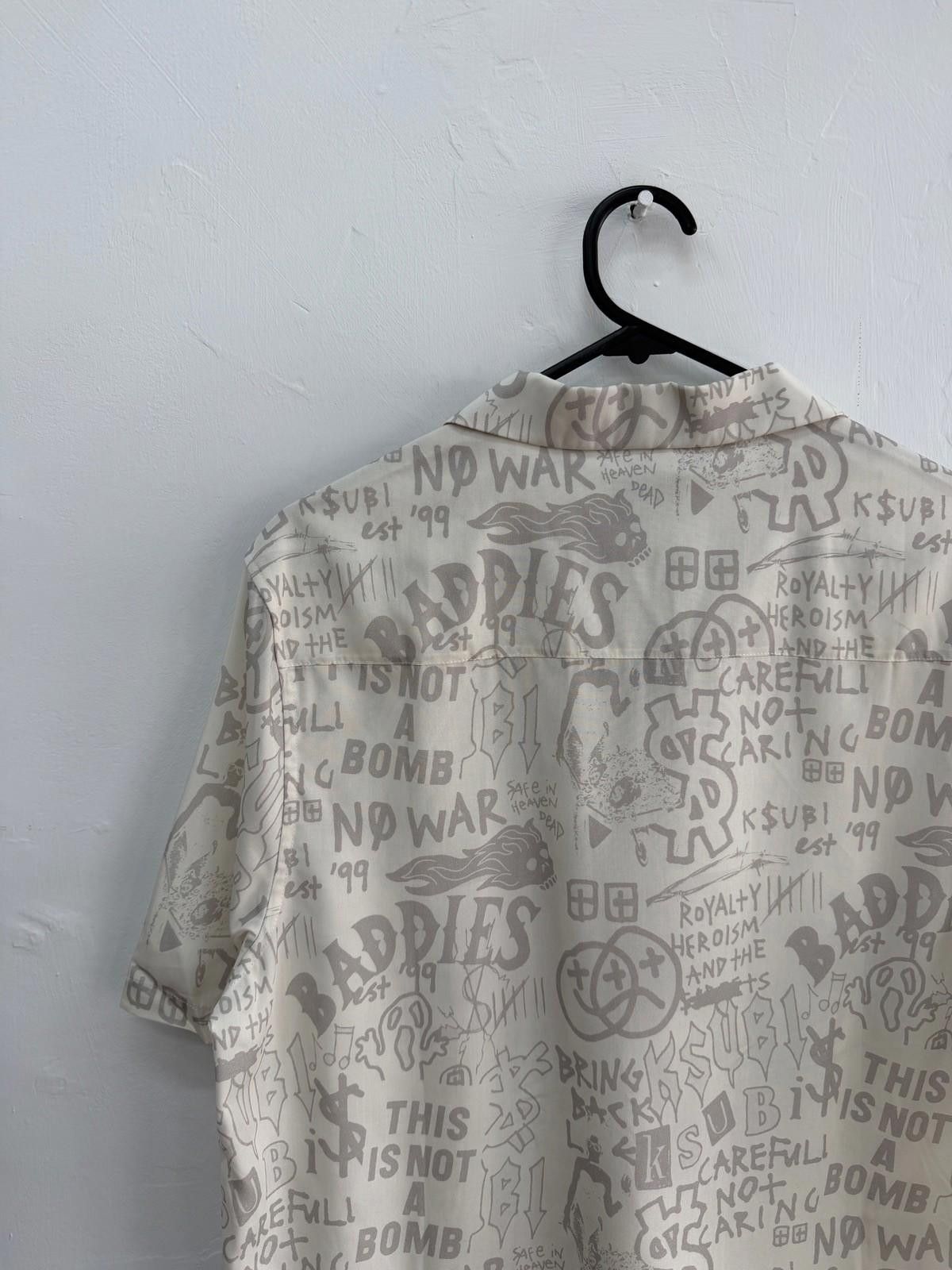 Ksubi new ksubi medium m short sleeve resort shirt baddies grey Size US M / EU 48-50 / 2 - 5 Thumbnail