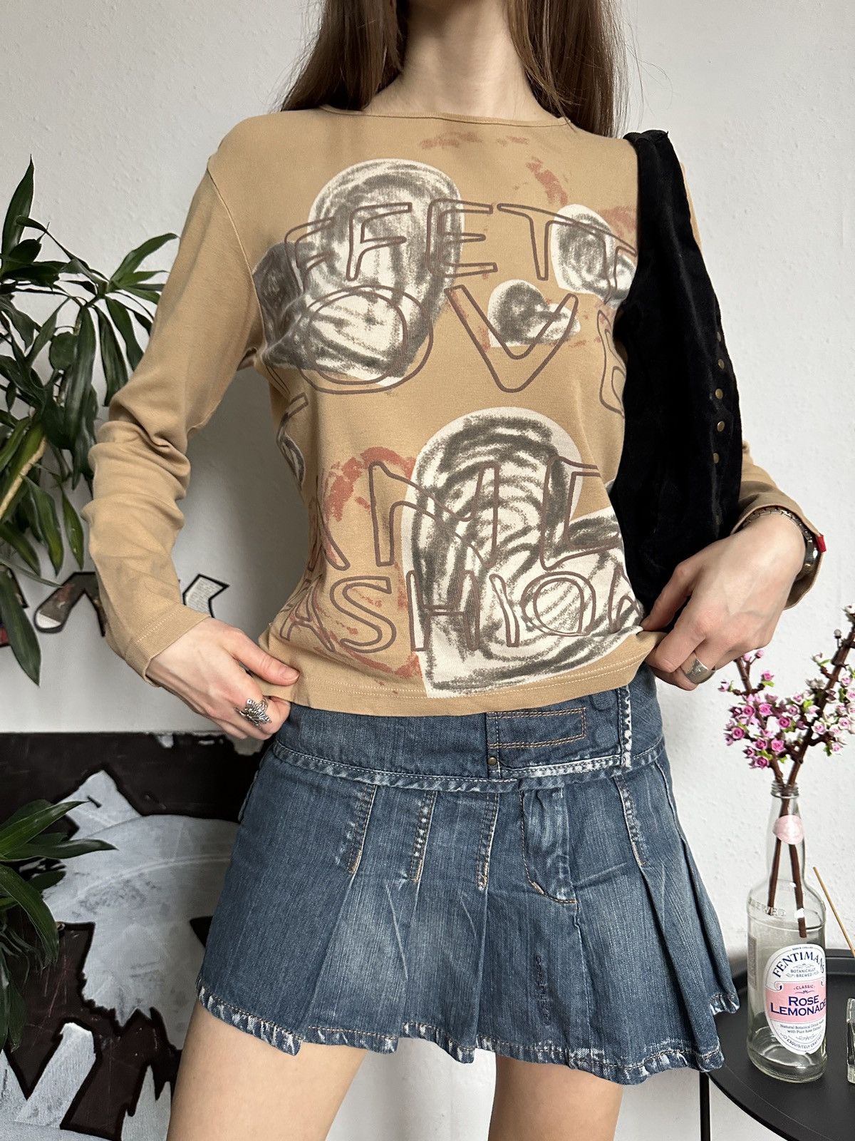 Japanese Brand × Vintage Angel Abstract Graphic Longsleeve Top y2k Size XS / US 0-2 / IT 36-38 - 4 Thumbnail