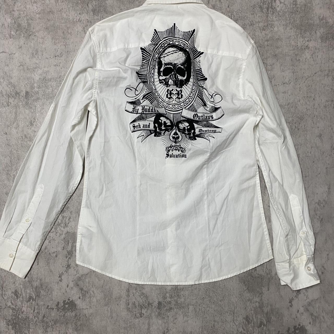 Other White button-up shirt with black Ace of Spades Size US M / EU 48-50 / 2 - 4 Thumbnail