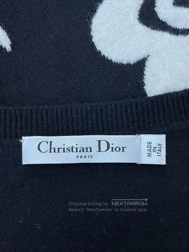 Dior Dior Black and white colour block printed cashmere sweater Size M / US 6-8 / IT 42-44 - 3 Thumbnail