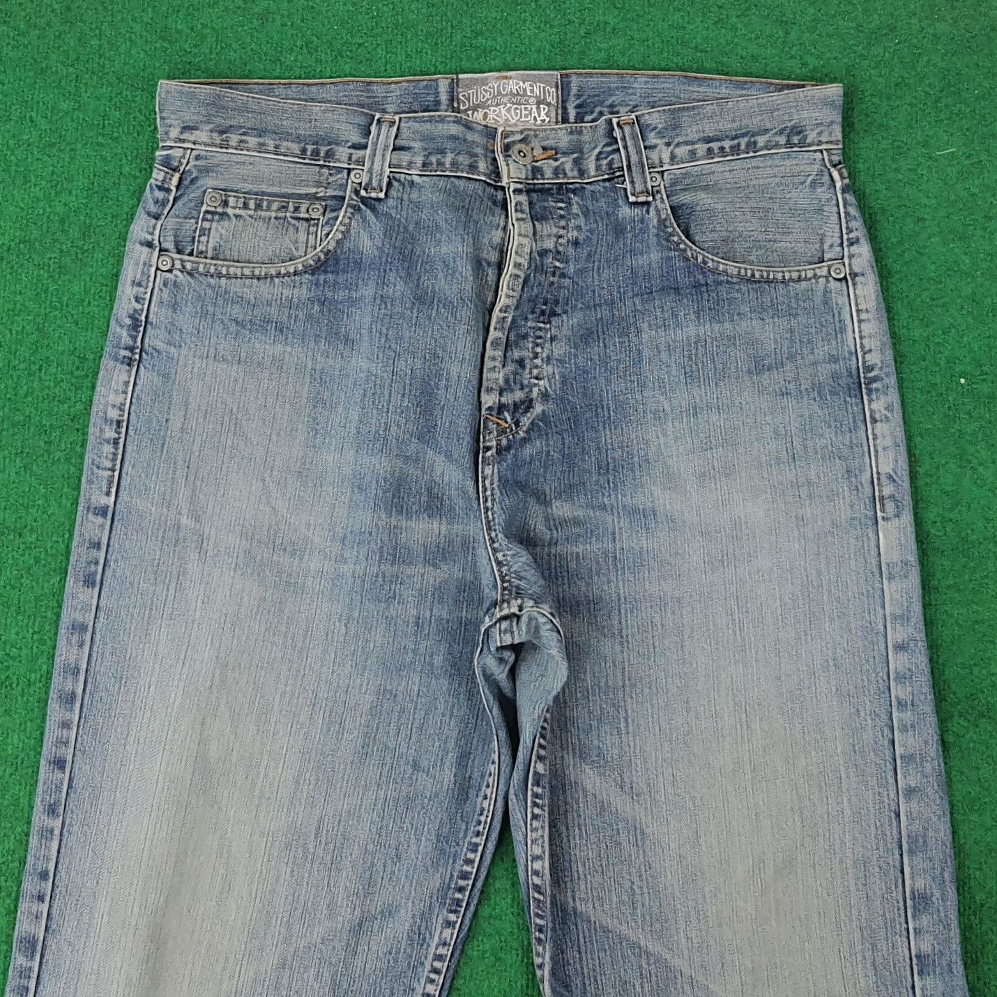 Stussy Vintage Stussy Authentic Workgear Custom Logo Jeans C228N11 Size US 35 - 7 Thumbnail