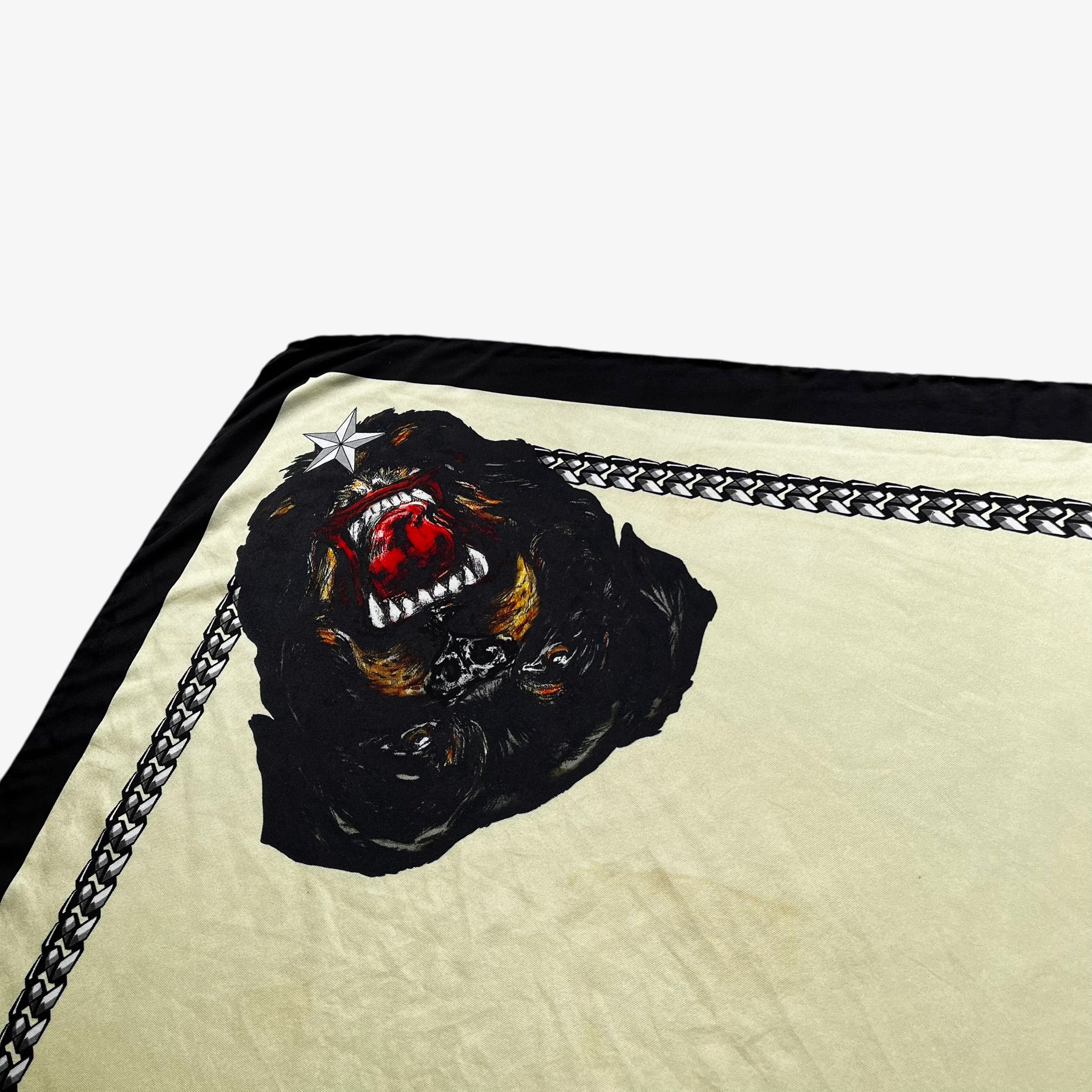 Givenchy Vintage Y2K Givenchy Paris Rottweiler Dog Print Silk Scarf Size ONE SIZE - 4 Thumbnail