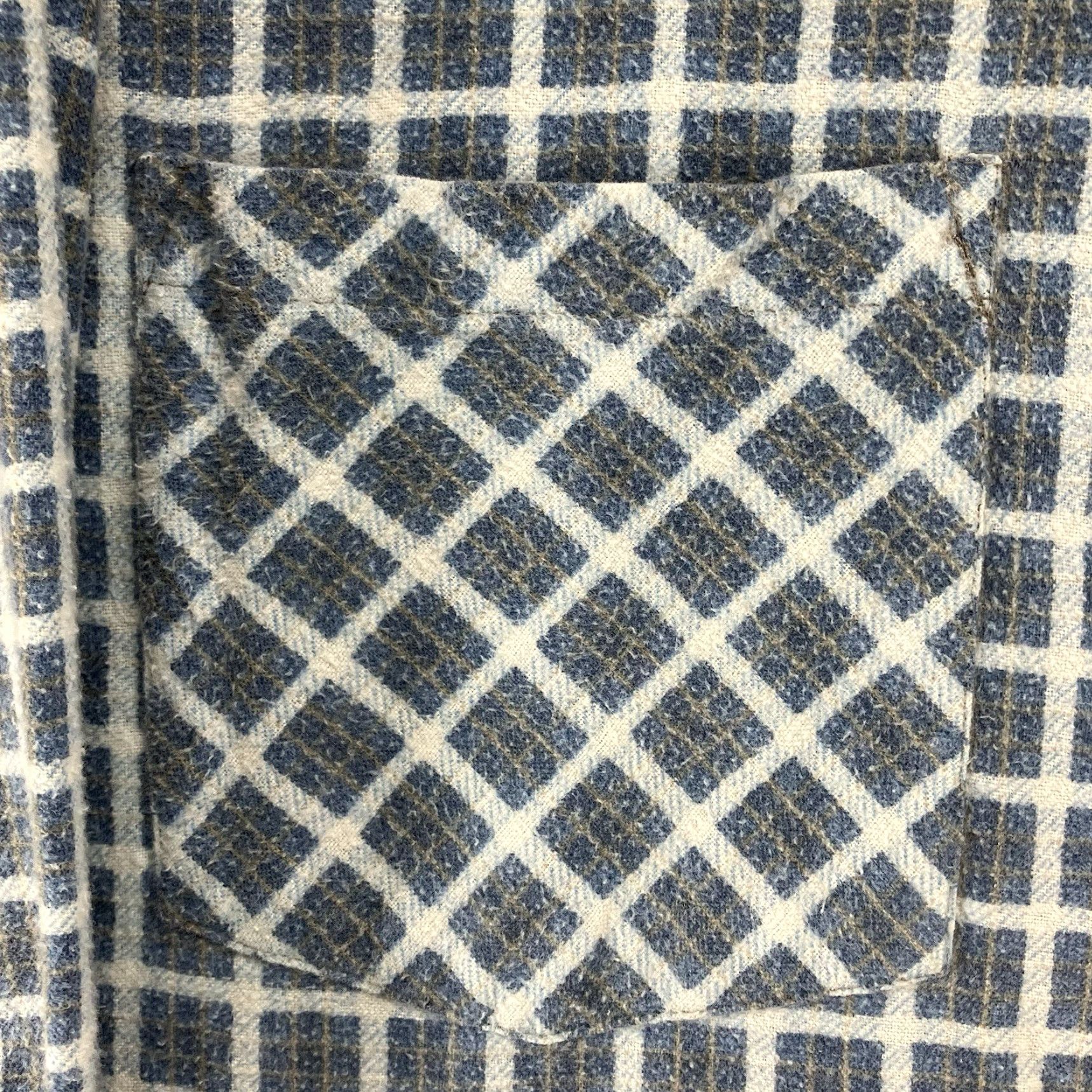 Haband VINTAGE Haband Pearl Snap Flannel Shirt Medium Blue Check Grunge Casual Mens Size US M / EU 48-50 / 2 - 5 Thumbnail