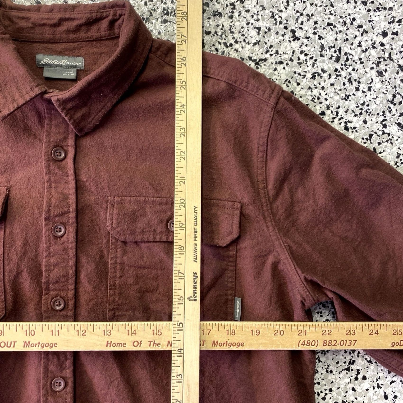 Eddie Bauer VINTAGE Eddie Bauer Shirt Mens Large Red Chamois Heavy Weight Flannel Size US L / EU 52-54 / 3 - 2 Thumbnail