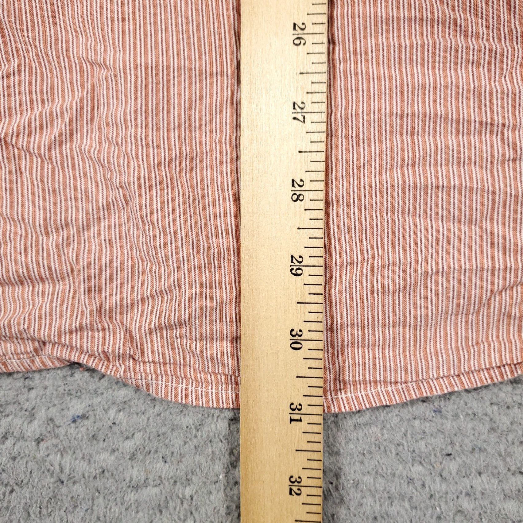American Eagle Outfitters American Eagle Shirt Mens 2XL Coral Striped Casual Button Up Long Sleeve Size US XXL / EU 58 / 5 - 5 Thumbnail