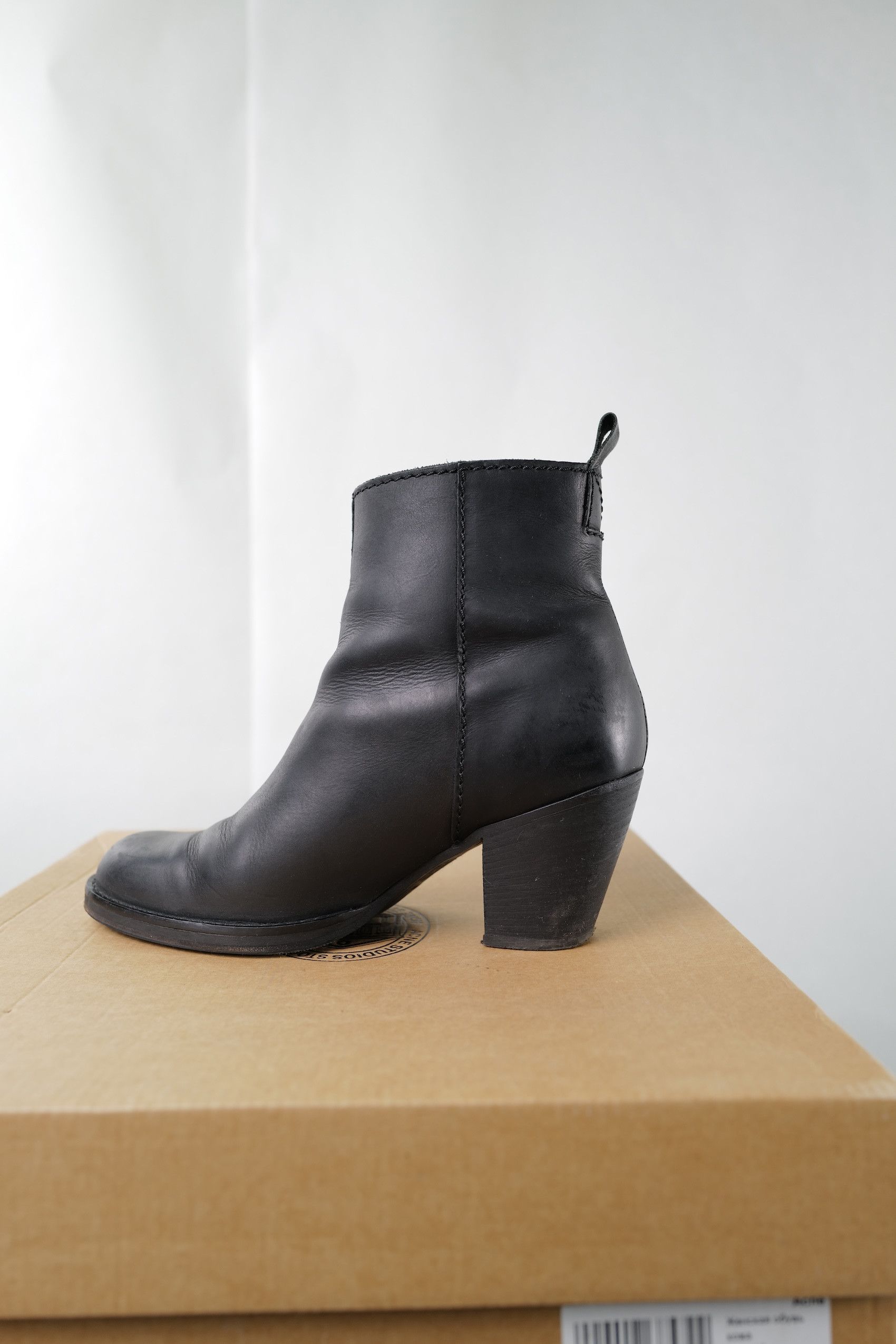 Acne Studios Acne Studios Black Leather Boots Size US 6 / IT 36 - 11 Thumbnail