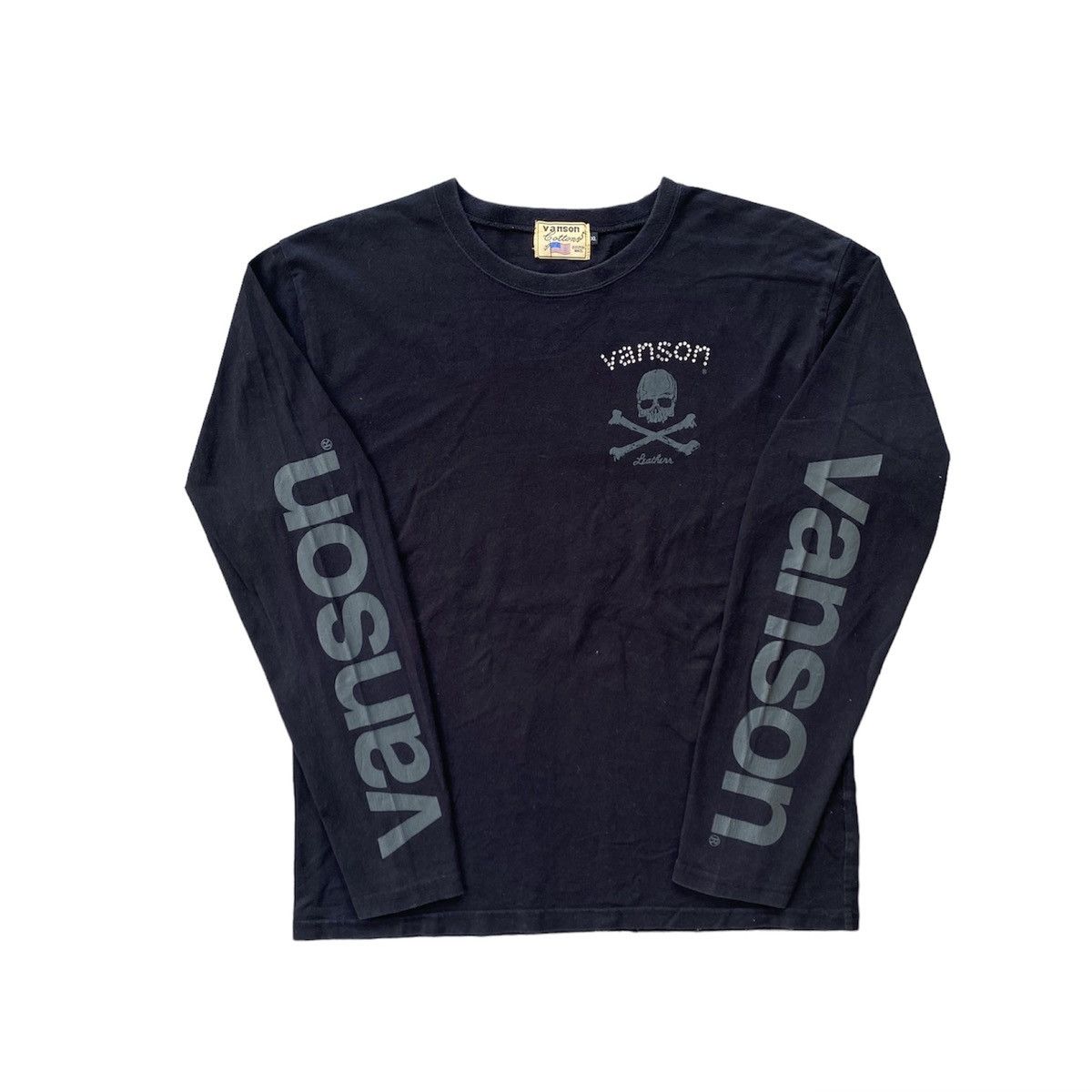 Vanson Leathers Vanson leather long sleeve skull cross bone Size US M / EU 48-50 / 2 - 2 Thumbnail