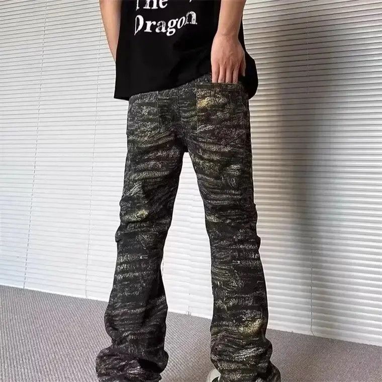 Japanese Brand Retro camouflage high street straight leg jeans Size US 32 / EU 48 - 6 Thumbnail