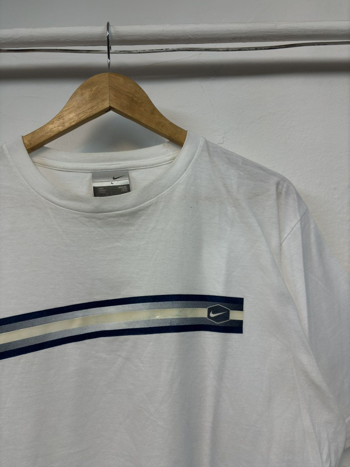 Nike × Vintage Vintage Nike big logo tee 90’s Y2k White TN Logo Size US L / EU 52-54 / 3 - 2 Thumbnail
