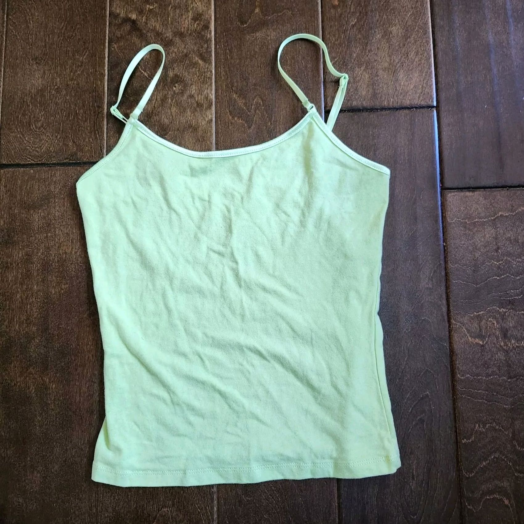 Vintage French Kiss Women's Tank Top Sleeveless Green Small Juniors Regular Fit Pullover Solid Lightweight Easy Care Size S / US 4 / IT 40 - 2 Thumbnail