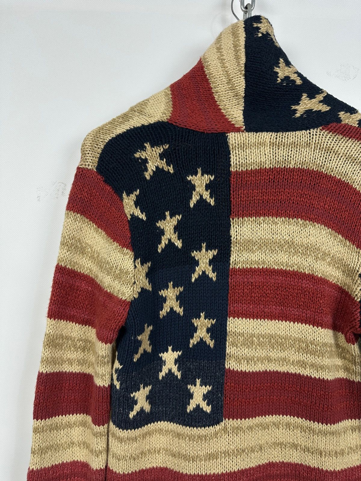 Denim & Supply Ralph Lauren Ralph Lauren Denim Supply USA Flag Knit Shawl Cardigan Size US M / EU 48-50 / 2 - 15 Thumbnail