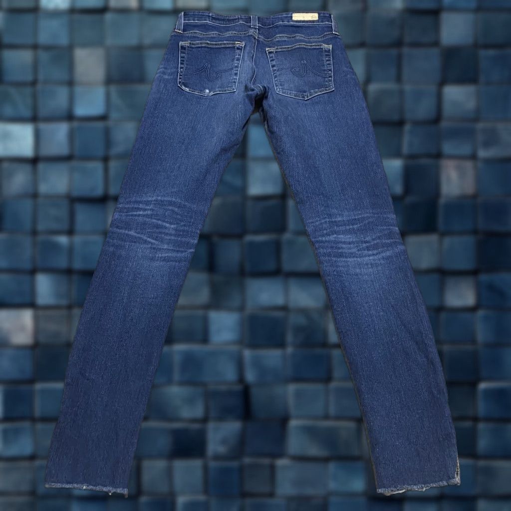 Denime AG Adriano Goldschmied Jeans Slim Women 26 Blue Denim Distressed Ankle Farrah Skinny Jeans Womens Size 26" / US 2 / IT 38 - 1 Thumbnail