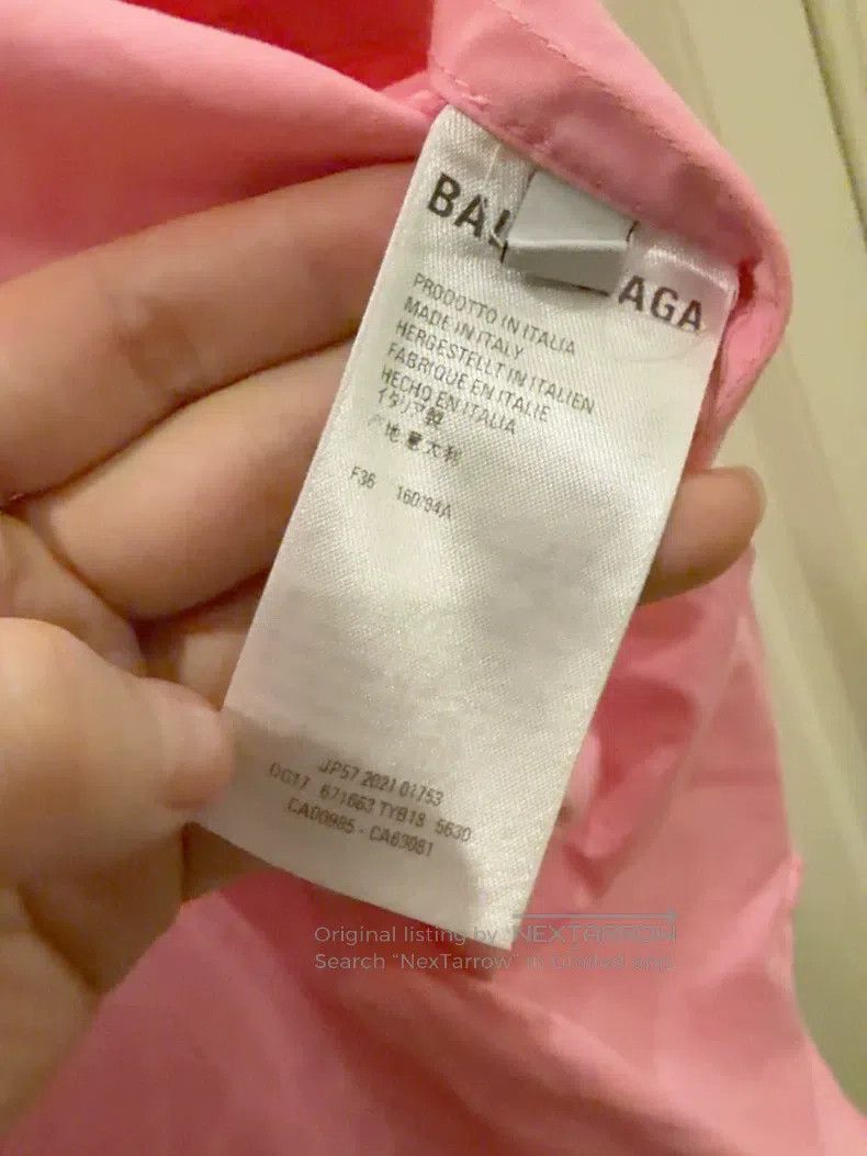 Balenciaga Balenciaga Pink Open Sleeve Shirt, Size 36 Size XS / US 0-2 / IT 36-38 - 5 Thumbnail