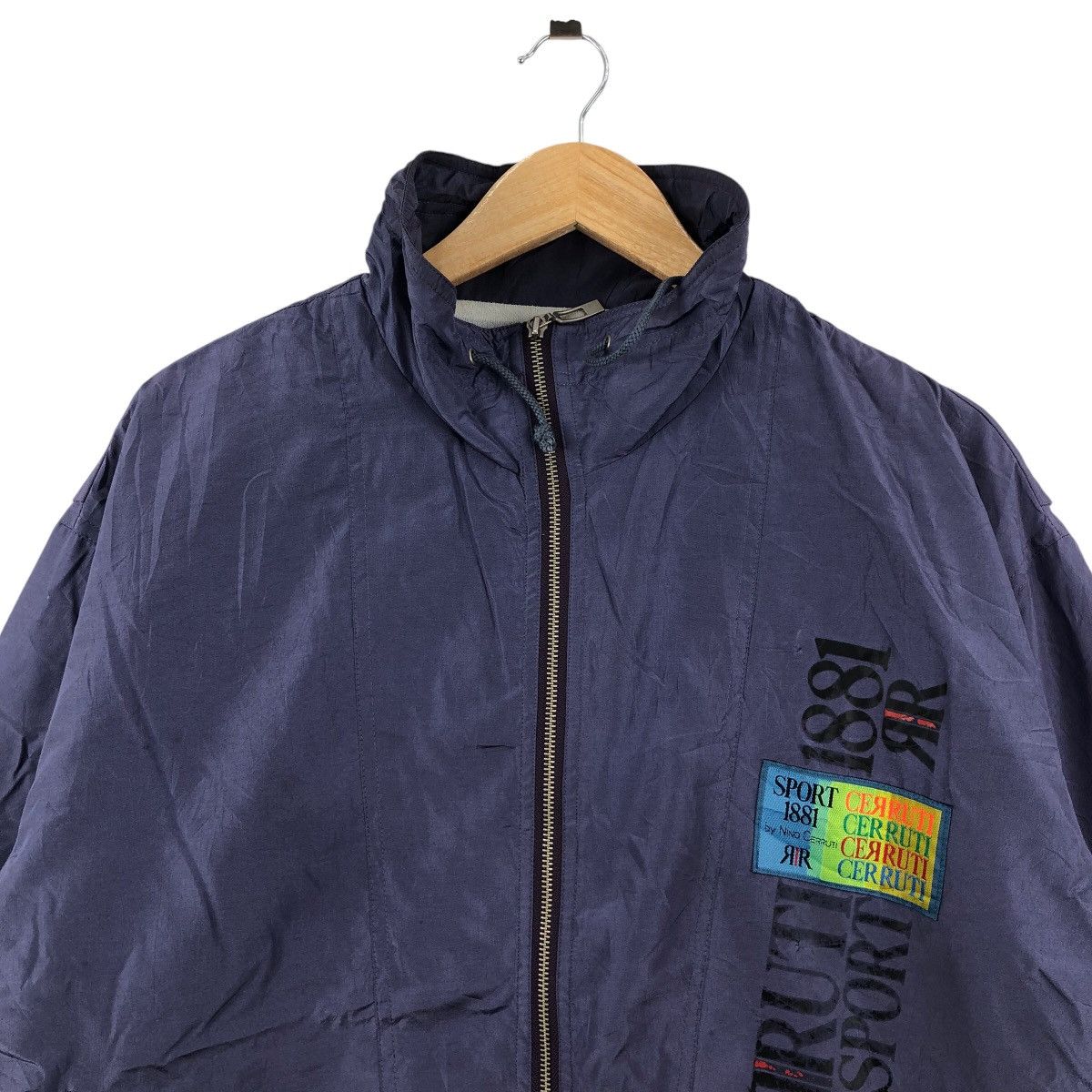 Cerruti 1881 × Vintage Vintage CERRUTI 1881 Sport Windbreaker Jacket Big Logo Size US L / EU 52-54 / 3 - 2 Thumbnail