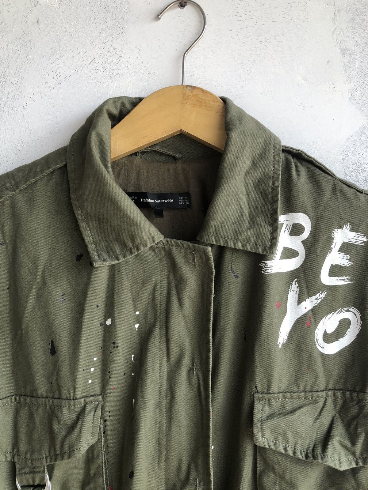 If Six Was Nine × Le Grande Bleu (L.G.B.) × Zara Poem Gothic Artwork Military Jacket Zara Punk Rock Style Size US M / EU 48-50 / 2 - 7 Thumbnail