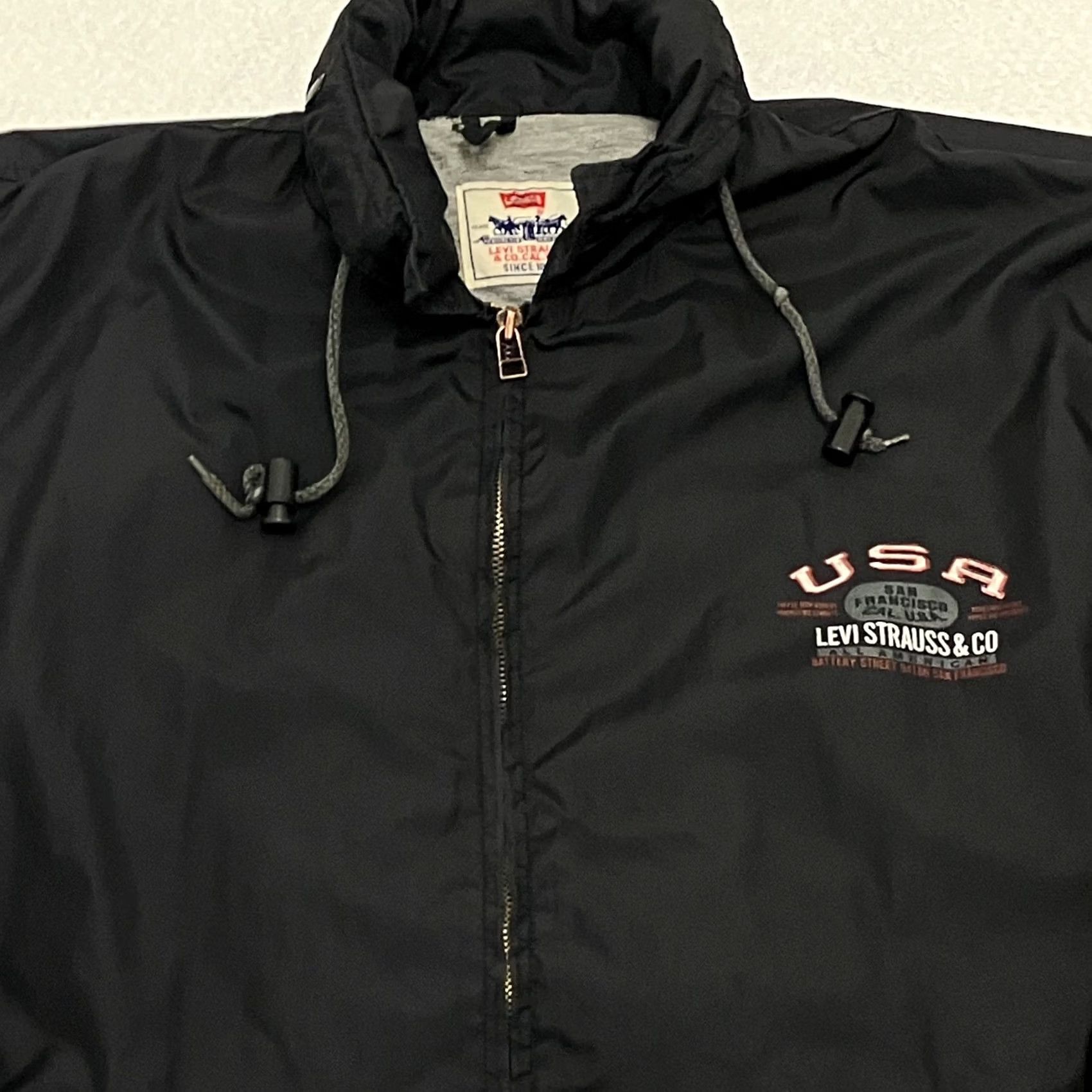 Levi's Levi’s Windbreaker Jacket Mens L Black Full Zip Up Lightweight Size US L / EU 52-54 / 3 - 2 Thumbnail