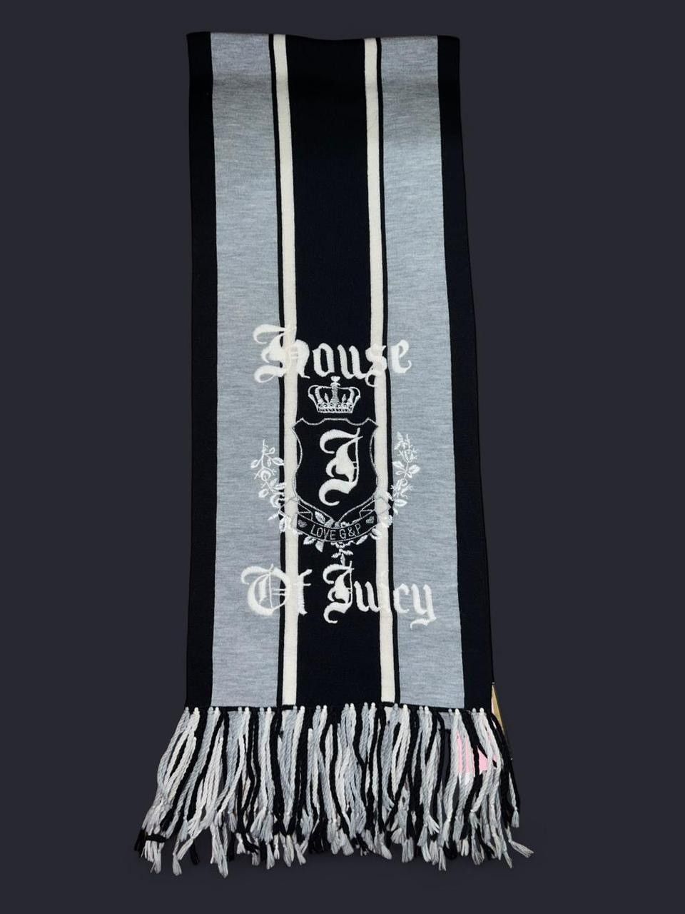 Juicy Couture Juicy couture house of juicy embroidered tassels scarf y2k Size ONE SIZE - 1 Thumbnail